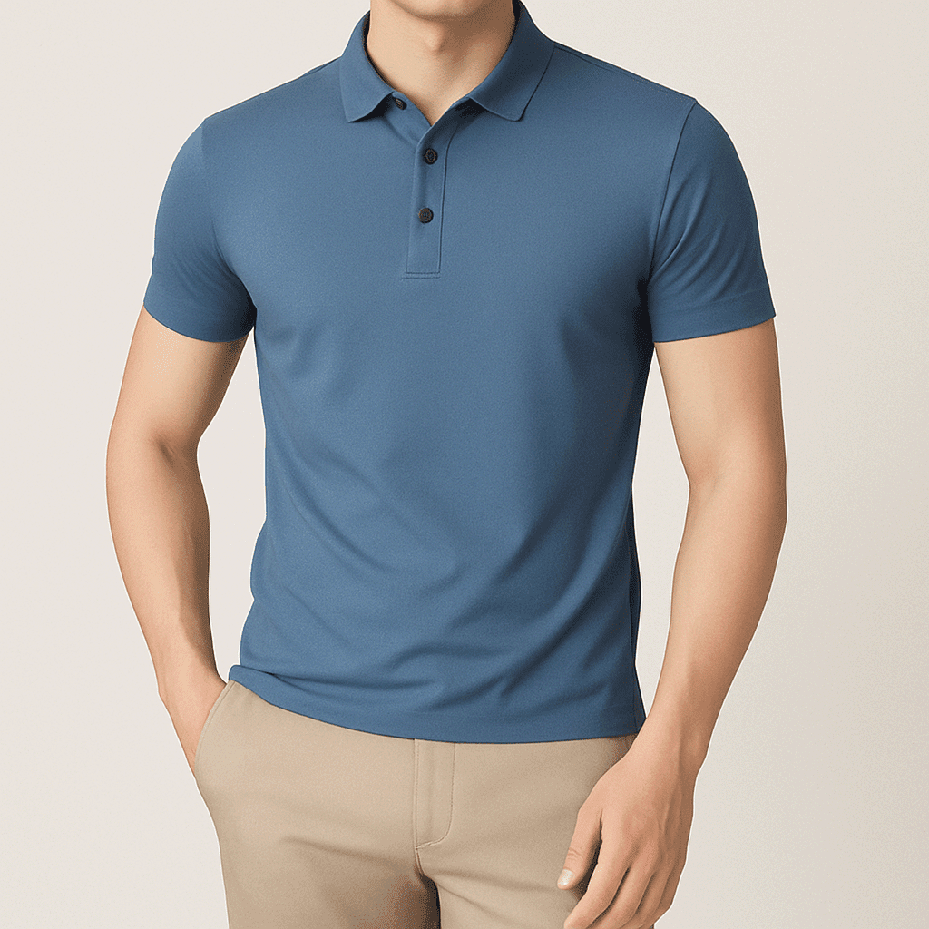 The Monarch Ice Silk Polo Shirt #03 Monarch Blue S