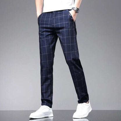 The Monarch Checkered Dress Pants #29 Monarch Blue S 