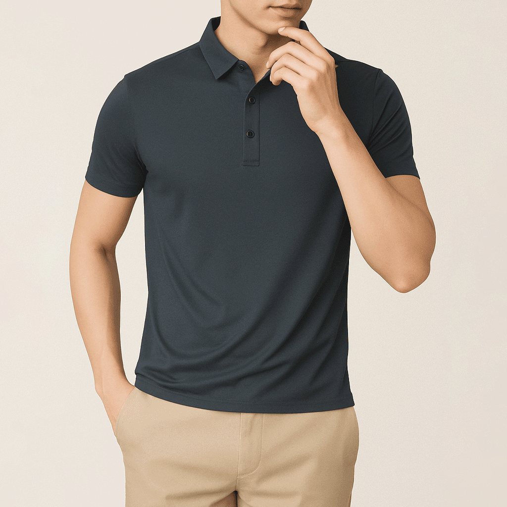 The Monarch Ice Silk Polo Shirt #03 Monarch Black S 