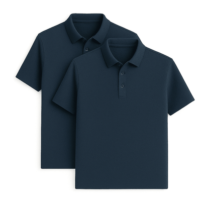 Ultra Fresh Silk Ice Polo Shirt (2-Pack + Free Watch) #01 Monarch Blue S 