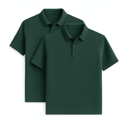 Ultra Fresh Silk Ice Polo Shirt (2-Pack + Free Watch) #01 Monarch Green S 
