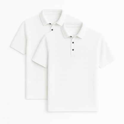 Ultra Fresh Silk Ice Polo Shirt (2-Pack + Free Watch) #01 Monarch White S 